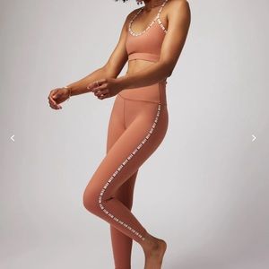 Spiritual Gangster Dream Tech Legging and Bra Set in Deep Rust Size Small